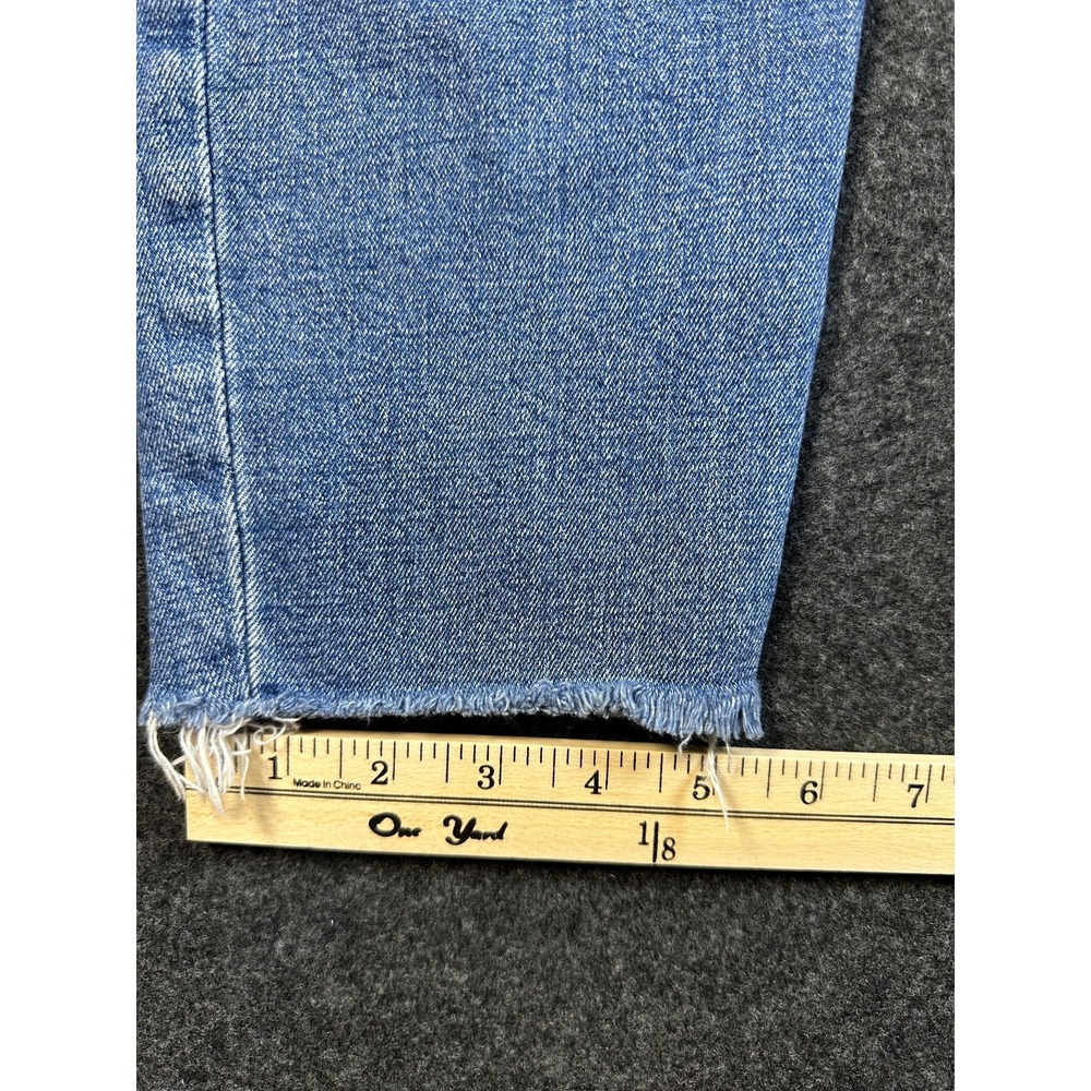 Abercrombie & Fitch The Mom High Rise Jeans Light Wash Blue Denim 25 0 Short - Picture 3 of 8